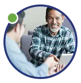 Two people shaking hands to represent Working with DSI Diabetes Store Inc., (DSI) employs a national team of Pedorthists and Qualified Shoe Fitters to provide diabetic footwear fitting services to our customers.